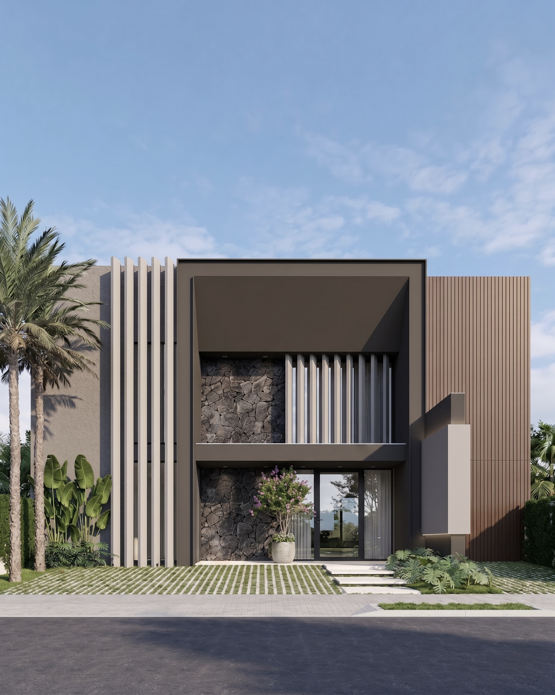 Render de fachada corporativa
